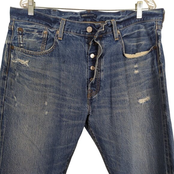 Levi’s Made & Crafted 501 Taper Jeans Men’s 38x34 Made in Japan Premium Denim - Picture 4 of 16